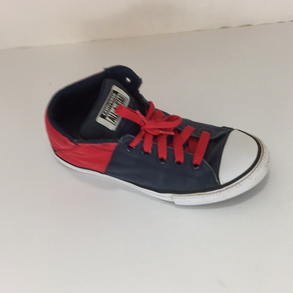 Converse  Chuck Taylor All Stars Junior Red and Blue Size 5 Unisex Mid High - Picture 1 of 13